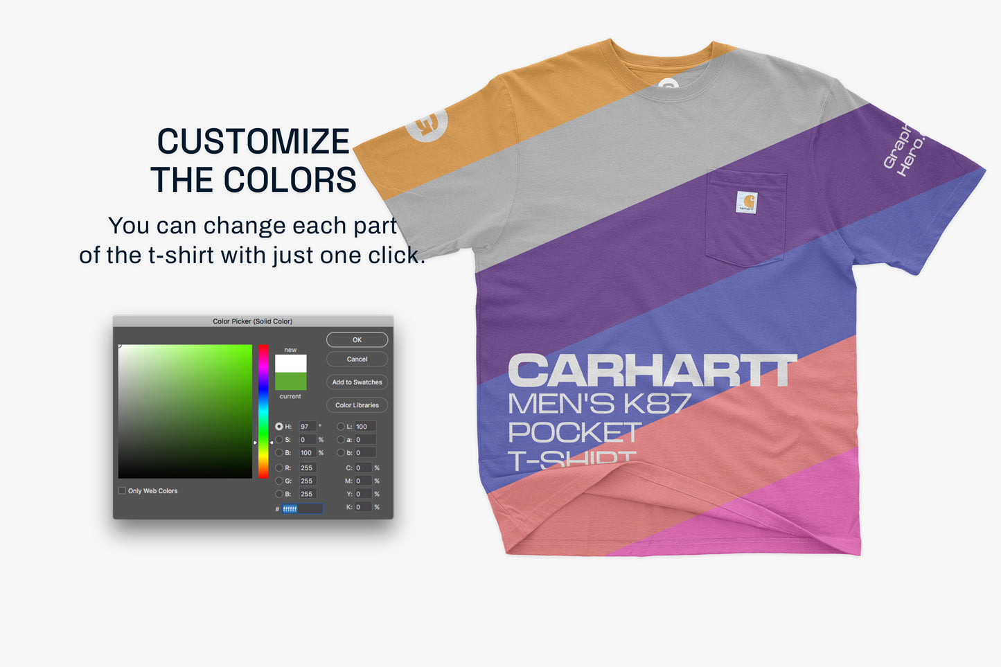Carhartt K87 Pocket T-Shirt Mockups