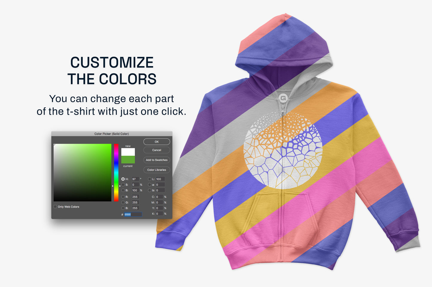Gildan 18600B Youth Zip Hood Mockups