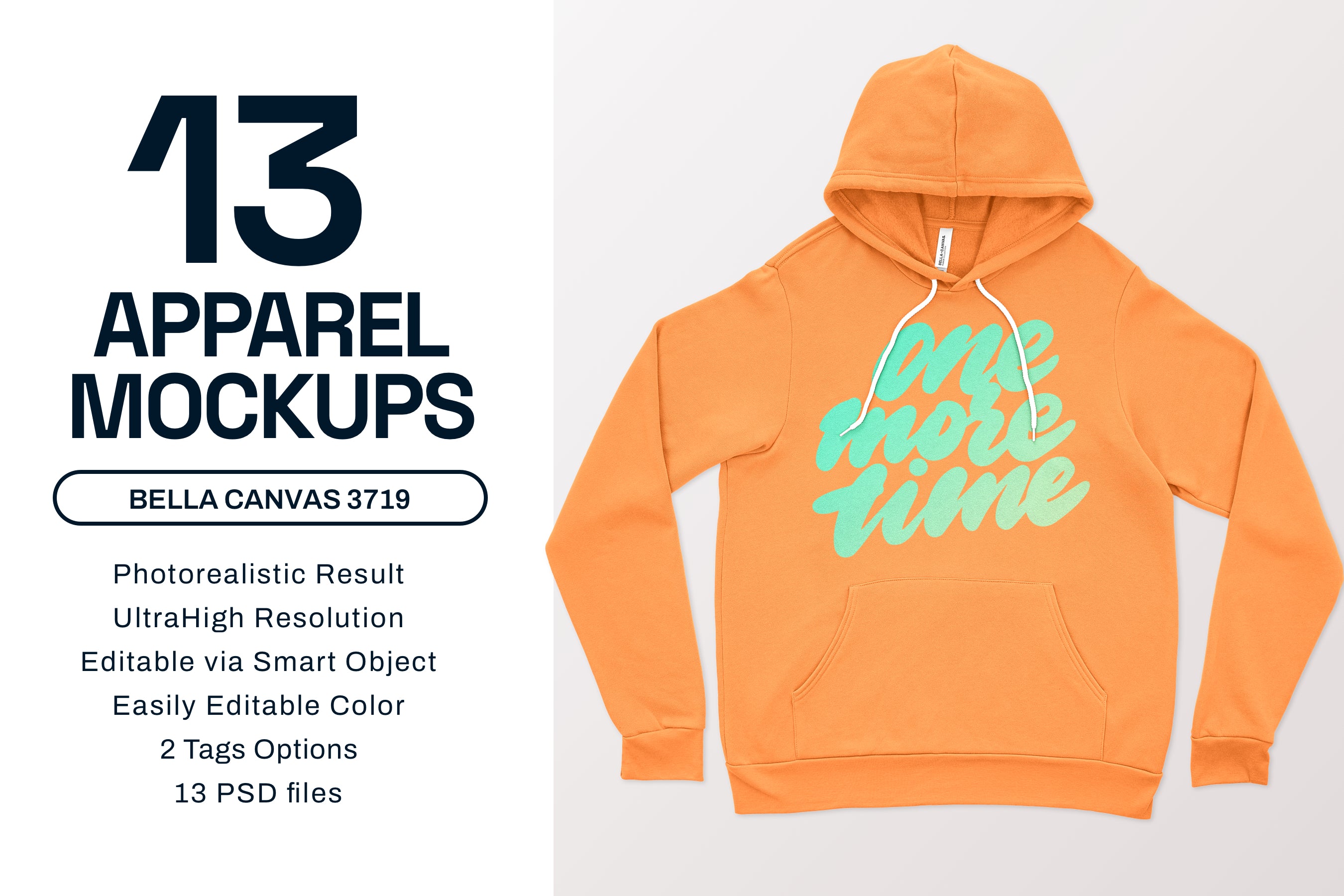 Bella Canvas 3719 Hoodie Mockups Graphichero