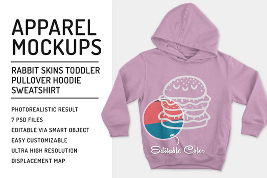 Toddler Pullover Sweatshirt Mockups