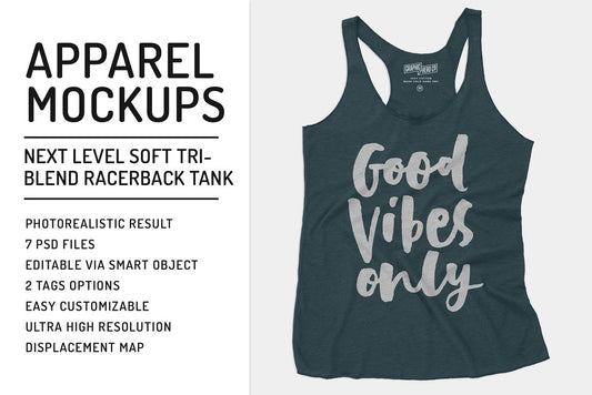 Tri-Blend Racerback Tank Mockups